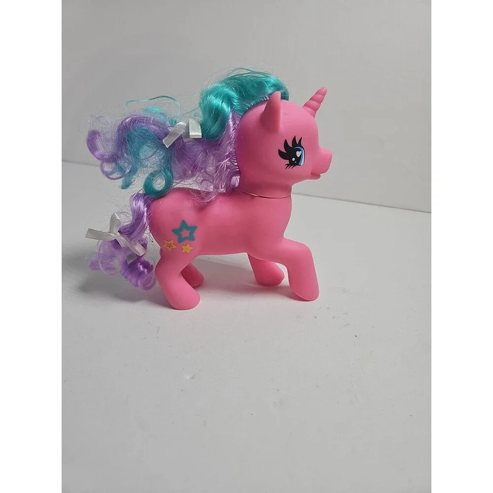 Gi-Go Wonder Pony Land Pink Unicorn with Purple Aqua Hair Shooting Stars